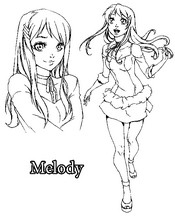 Coloriage à imprimer - Melody - Amour sucré