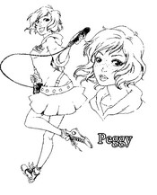 Feuille de coloriage - Peggy - Amour sucré