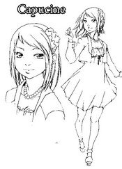 Coloriage gratuit - Capucine - Amour sucré