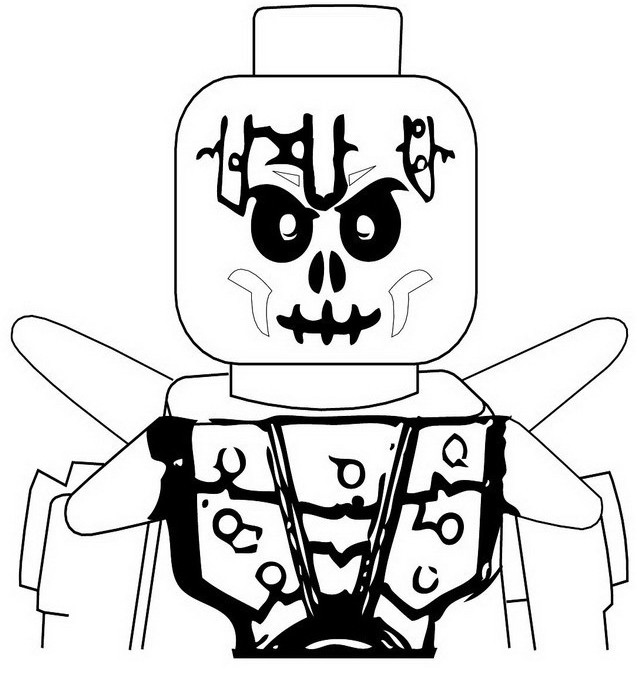 Coloring page Bonezai - Skeleton of ice