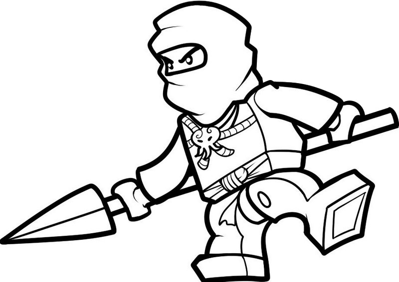 Coloriage Jay - Ninja maître de la foudre