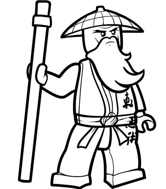 Coloring page Sensei Wu - Spinjitzu master