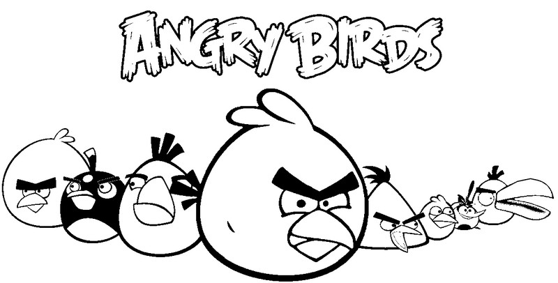 Disegno da colorare Angry Birds