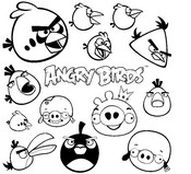 Desenho para colorir Angry Birds