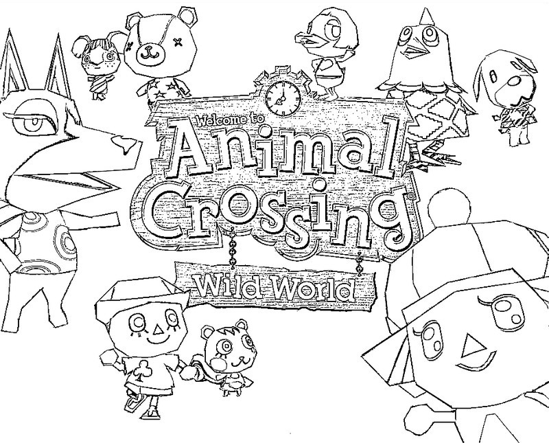 Dibujo para colorear Animal Crossing