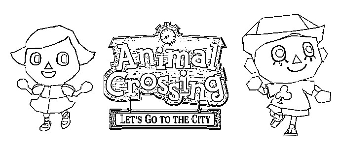 Desenho para colorir Animal Crossing