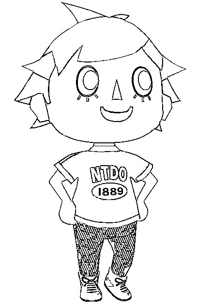 Desenho para colorir Animal Crossing