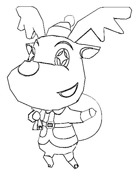 Dibujo para colorear Animal Crossing