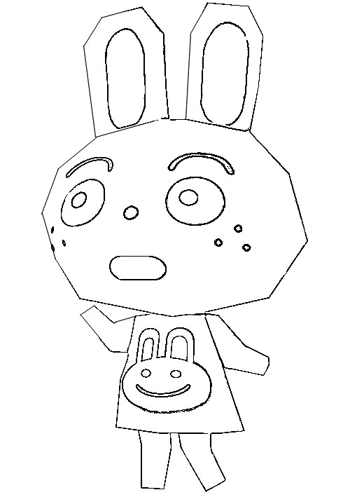 Dibujo para colorear Animal Crossing