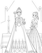 Coloriage La Reine des Neiges