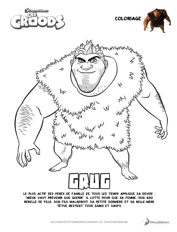 Desenho para colorir Os Croods