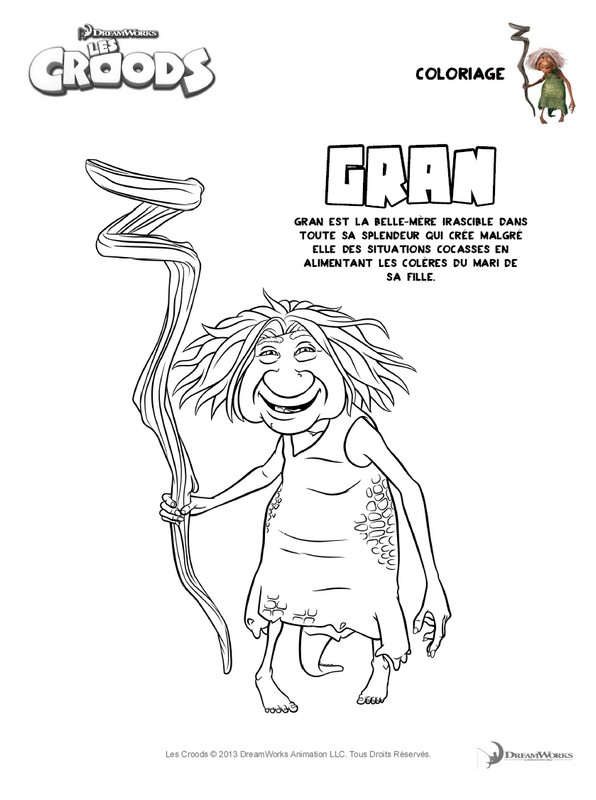 Dibujo para colorear Los Croods