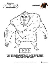 Feuille de coloriage - Coloriage Grug - Les Croods