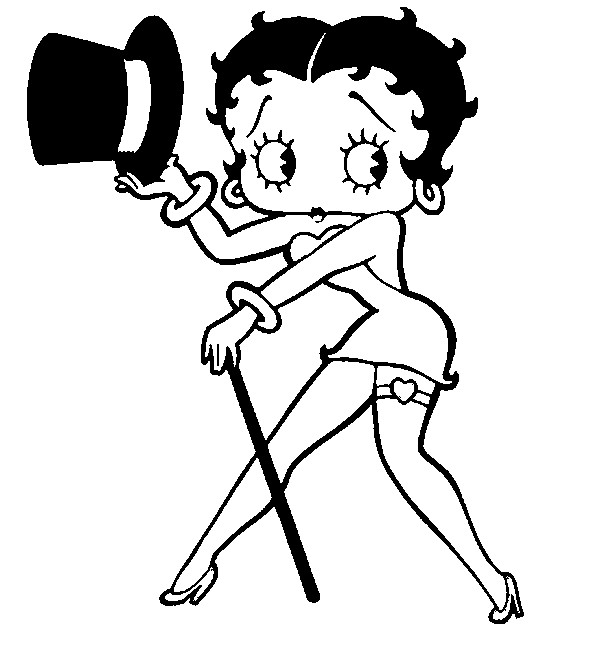 Desenho para colorir Betty Boop