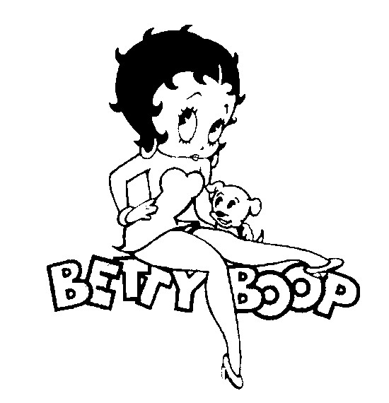 Kleurplaat Betty Boop
