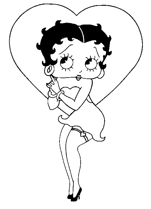 Disegno da colorare Betty Boop