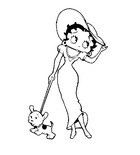 Kleurplaat Betty Boop