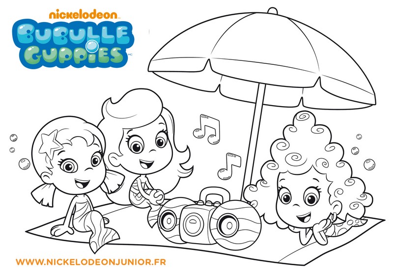 Kleurplaat Bubble Guppies