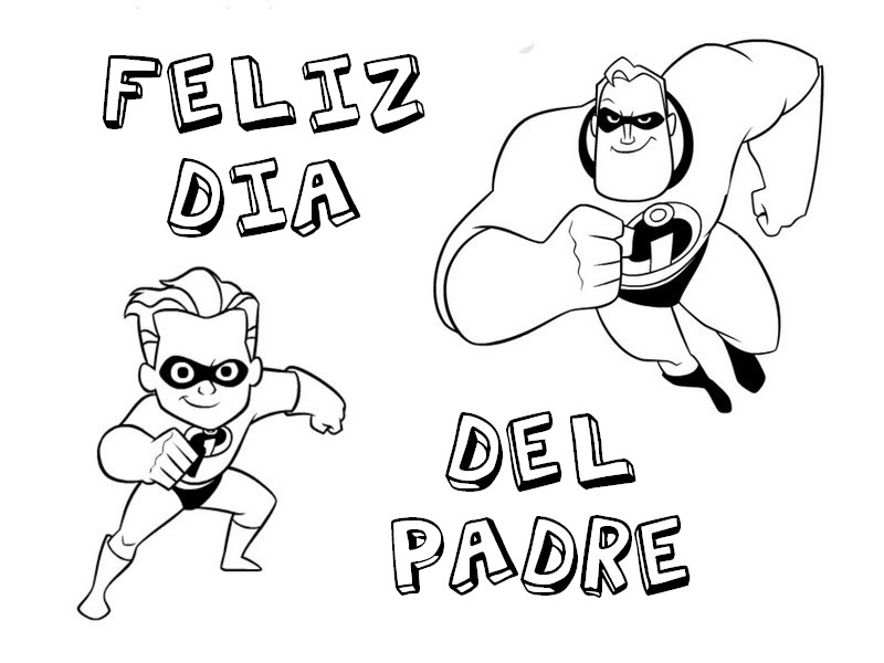 Dibujo para colorear Dia del padre 4