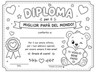 Immagine da colorare - Diploma Speciale - Festa del Papà
