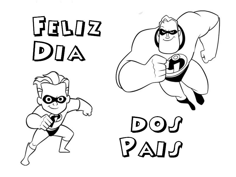 Desenho para colorir Dia do Pai