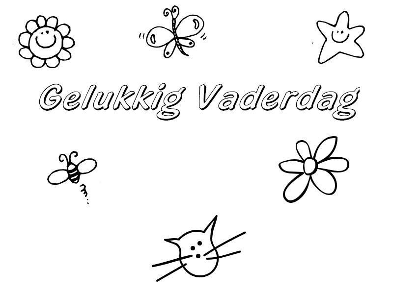 Kleurplaat Gelukkige Vaderdag