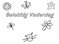 Kleurplaat om te printen - Gelukkige Vaderdag