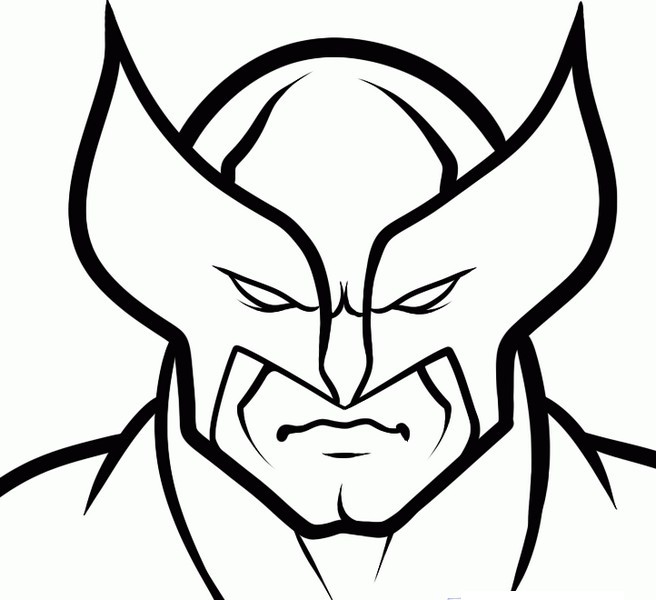 Coloriage Le masque de Wolverine