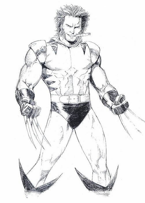 Coloring page Wolverine