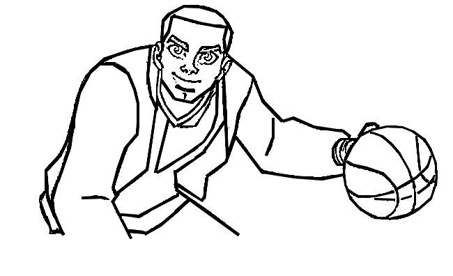 Coloriage Baskup Tony Parker