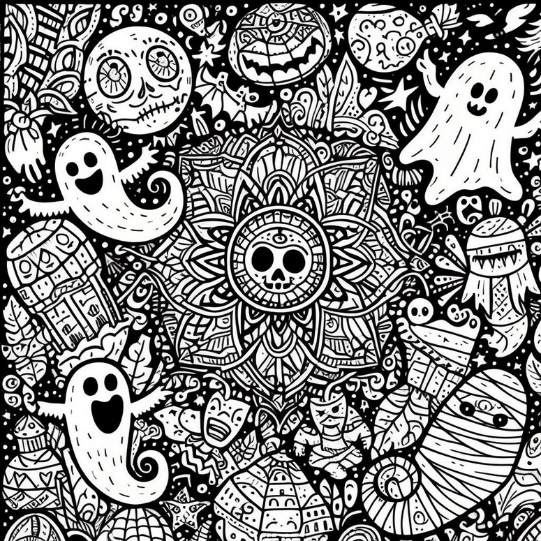 Desenho para colorir Fantasmas