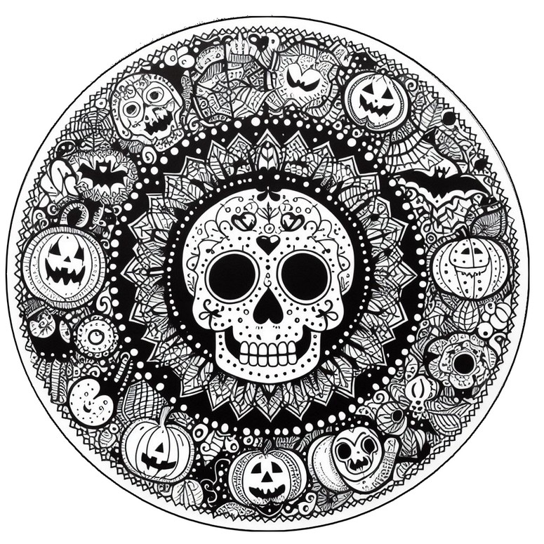 Coloring page Skull