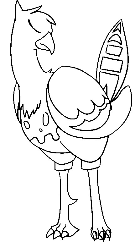 Coloring page 521 - Unfezant -  Female form