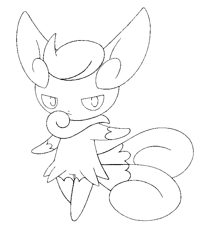 Coloring page 678 - Meowstic - Female form