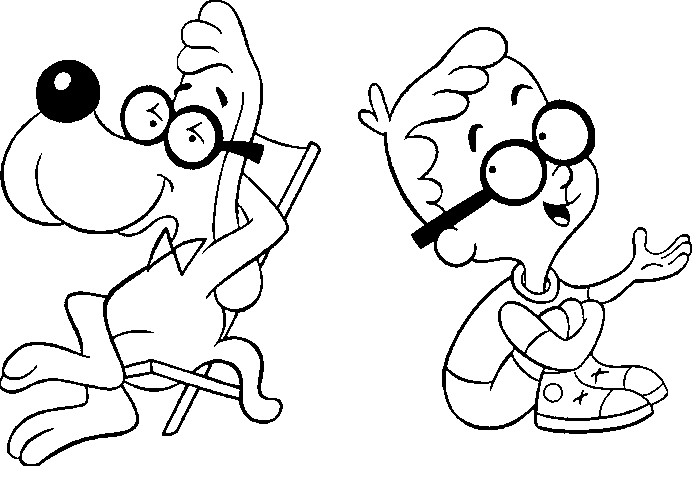 Desenho para colorir Peabody e Sherman