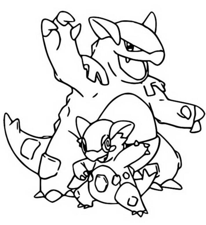 Disegno da colorare Mega Kangaskhan 115