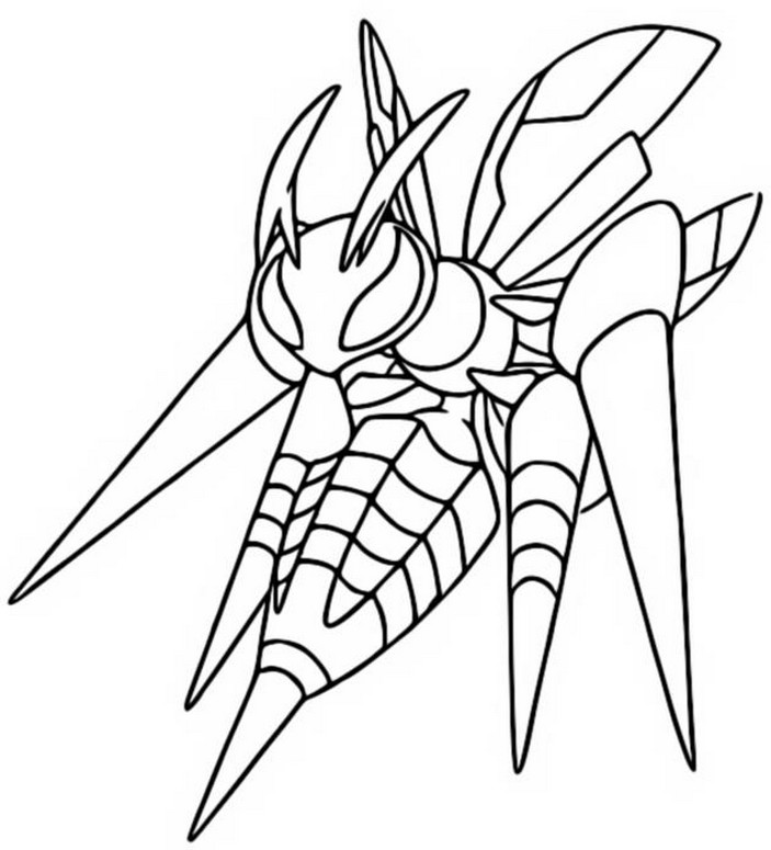 Disegno da colorare Mega Beedrill 15