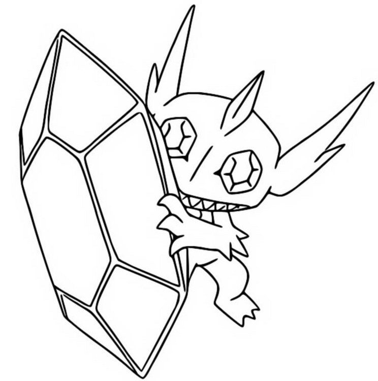 Desenho para colorir Pokémon MegaEvolução : Mega Sableye 302 302