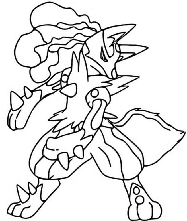 Desenhos para colorir de desenho do pokémon lucario para colorir