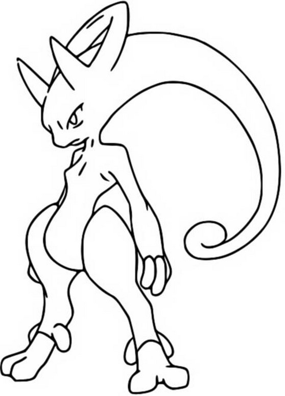 Desenho para colorir Pokémon MegaEvolução : Mega Y Mewtwo 150 150