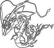 Disegno da colorare Mega Rayquaza 384