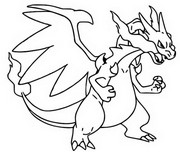 Desenho para colorir Mega X Charizard 6