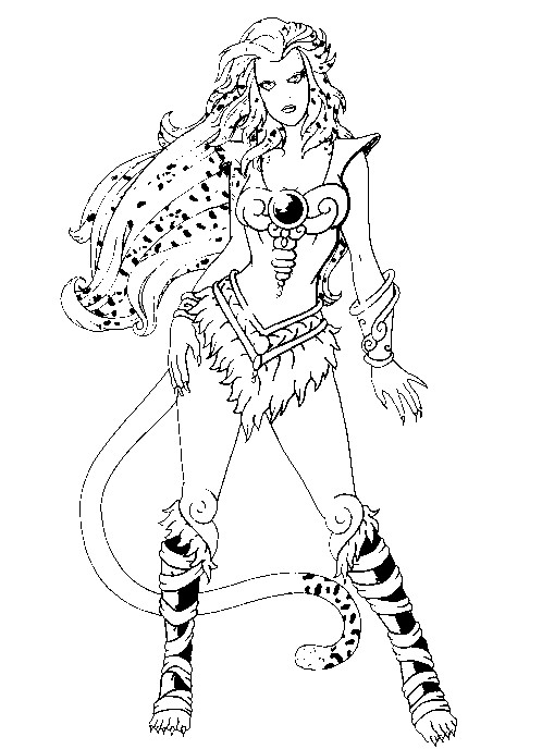 Desenho para colorir Cheetara