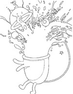 Coloring page - take your helmet off in outer space - Dumb ways to die