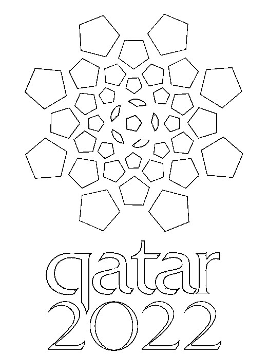 Kleurplaat Logo Qatar 2022