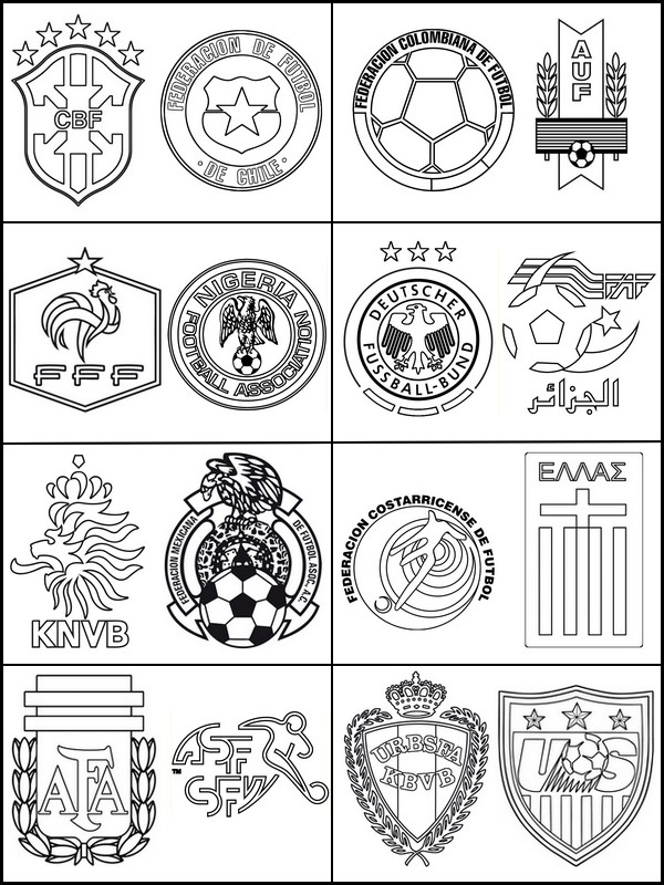 Dibujo para colorear Copa mundial de : Octavos de final 1