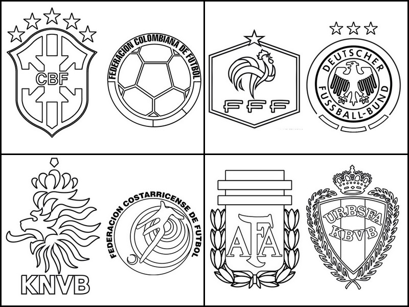 Dibujo Para Colorear Copa Mundial De Fútbol 2014 Cuartos De Final 1