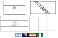 Dibujo para colorear Grupo F: Argentina - Bosnia - Irán - Nigeria