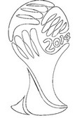 Coloring page FIFA World Cup 2014 Logo