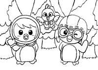 Drawing to color - Harry and Petty - Pororo